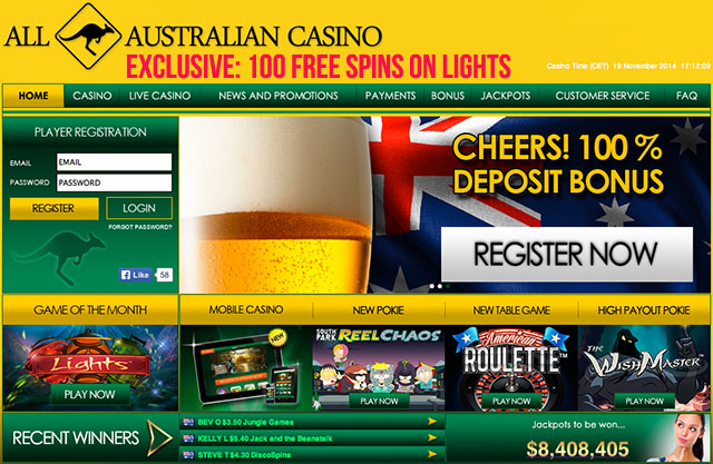 All-Australian-Casino-Exclusive-100-Free-Spins