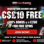 Get your Free No Deposit bonus of €£$10 this October 2015 at NextCasino