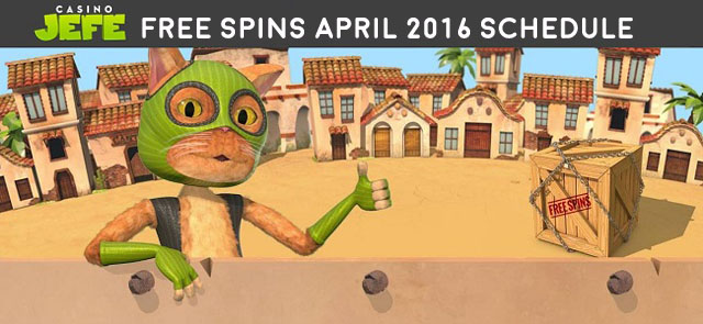 CasinoJefe Free Spins April 2016 