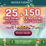 Dazzle Casino Bonus Code June 2016 | 25 Free Spins No Deposit