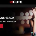 Guts Casino Live Casino Cashback available on Mondays