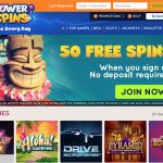 FREE OFFER! 50 No Deposit Free Spins available at PowerSpins Casino today! | NetEntCasinos.Reviews