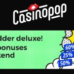 Bonus Ladder Deluxe Weekend – Get up to 15 CasinoPop Bonuses this weekend! Limited offer!