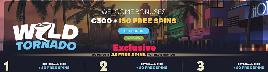 Wild Tornado Casino Review 25 No Deposit Free Spins 300 Bonus