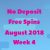 Claim your No Deposit Free Spins for August 2018, Week 4